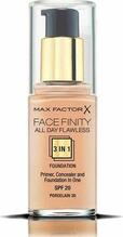 Jumestuskreem Max Factor Facefinity All Day Flawless 3in1, Porcelain, SPF20, 30 ml