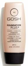 Jumestuskreem Gosh Foundation Plus+, 002 Ivory, 30 ml