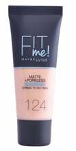 Jumestuskreem Maybelline Fit Me Matte + Poreless, 124 Soft Sand, 30 ml