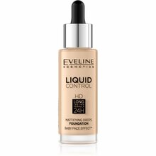 Jumestuskreem Eveline Cosmetics Liquid Control, 015 Light Vanilla, 32 ml