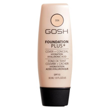 Gosh Foundation Plus+ Liquid Foundation & Concealer 2-In-1, 004 Natural, SPF 15, 30 ml