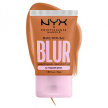 NYX Professional Makeup Bare With Me Blur Tint Foundation jumestuskreem, 12 Medium Dark, 30 ml