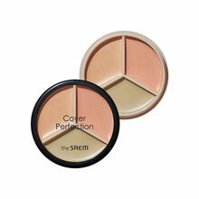Peitekreem The Saem Cover Perfection Triple Pot Concealer, 01 Correct Beige, 13.5 g