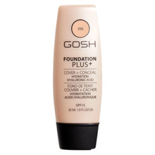 Gosh Foundation Plus+ Liquid Foundation & Concealer 2-In-1, 006 Honey, SPF 15, 30 ml