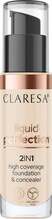 Jumestus- ja peitekreem Claresa Liquid Perfection 2in1 High Coverage, 102 Warm Medium, 34 g