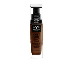 Jumestuskreem NYX Professional Makeup Cant Stop Wont Stop Full Coverage Foundation, 22.7 Deep Walnut, 30 ml