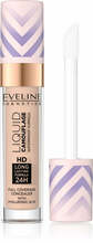 Peitekreem Eveline Liquid Camouflage HD Waterproof Long Lasting Formula, 2.5 Light Peach, 7.5 ml