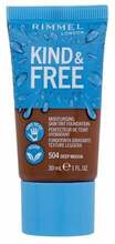 Rimmel London Kind & Free Skin Tint Foundation, 504 Deep Mocha, 30 ml