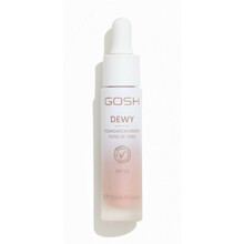 Jumestuskreem GOSH Copenhagen Dewy Foundation Drops, 010 Deep, 12 ml