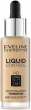 Vedel jumestuskreem Eveline Liquid Control HD, 016 Vanilla Beige, 32 ml