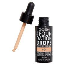 Gosh Drops Liquid Foundation, 004 Natural, SPF 10, 30 ml