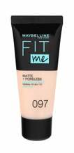 Jumestuskreem Maybelline Fit Me Matte + Poreless, 97 Natural Porcelain, 30 ml