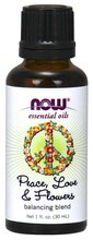 Eeterlike õlide segu NOW Foods, rahu, armastus ja lilled, 30 ml