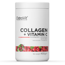 Ostrovit Collagen + Vitamin C, 400 g, vaarika limonaadi ja mündi maitsega