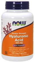 Now Foods hüaluroonhape, topelttugevus 100 mg, 120 kapslit