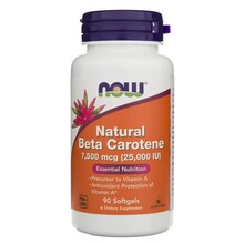 Now Foods looduslik beetakaroteen 7500 mcg (25000 RÜ), 90 kapslit