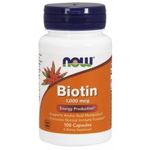 Now Foods biotiin 1000 mcg, 100 kapslit