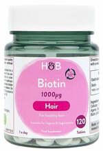 Holland & Barrett biotiin, 1000 mcg, 120 tabletti