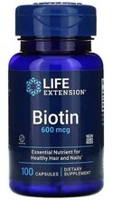 Life Extension biotiin 600 mcg, 100 kapslit