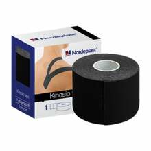Kinesioloogiline teip Nordeplast, 5 cm x 5 m, must