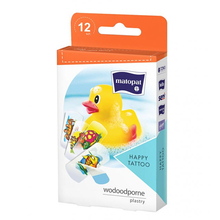 Plaastrite komplekt Matopat Happy Tattoo, 12 tk