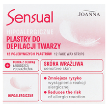 Näo depilatsioonivahaplaastrid Joanna Sensual, 12 tk
