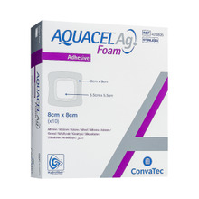 Silikoonplaastriga haavaside Aquacel AG Foam, 8 x 8 cm, 10 tk