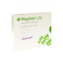 Pehme silikooniga haavapadi Mepilex Lite, 6 x 8.5 cm, N5