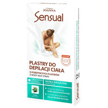 Depilatsioonivahaplaastrid Joanna Sensual aaloe ekstraktiga, 12 tk