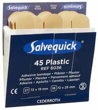 Plastikplaastri täitepakend Cederroth Salvequick, 2 suurust