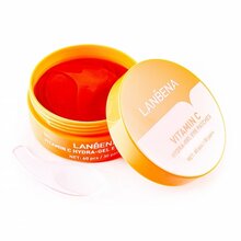 Kollageeni silmapadjad Lanbena Eye Pads C-vitamiiniga, 60 tk, oranž