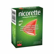 Transdermaalne plaaster Nicorette invisipatch, 25 mg/16h, N7