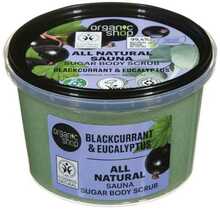 Kehakoorija Organic Shop All Natural Sauna, mustsõstar ja eukalüpt, 250 ml