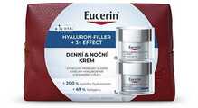 Näohoolduskomplekt Eucerin Hyaluron-Filler + 3x Effect, päevakreem ja öökreem, kosmeetikakott