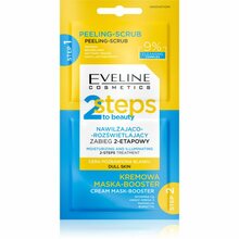 Näohooldusvahend Eveline Cosmetics 2 Steps To Beauty, niisutav ja sära andev, 2x4 ml