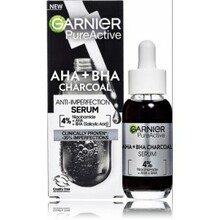 Näoseerum Garnier Pure Active AHA + BHA Charcoal, 30 ml