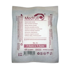 Steriilsed marlilapid Medrull, 7,5 x 7,5 cm, 5 tk