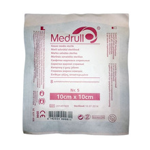 Steriilsed marlilapid Medrull, 10 x 10 cm, 5 tk