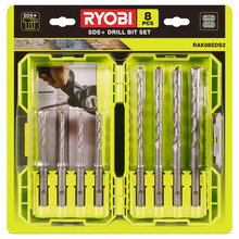 Betoonipuuride komplekt Ryobi RAK08SDS2 SDS-plus, 5-12 mm, 8 tk