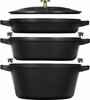 Ketaus pott Staub, 24 cm, 4.2 L, must