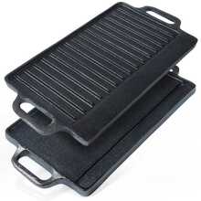 Kahepoolne malmist grillplaat Vilde CAST LINE, 40x20.5 cm