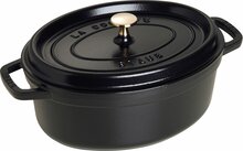 Ketaus ovaalne pott Staub, 4.2 L, must