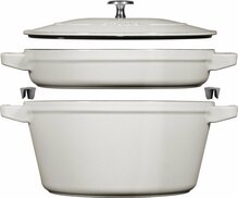 Ketaus pott Staub, 24 cm, valge trühvel