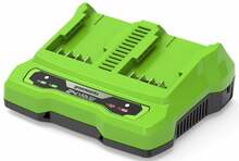Akulaadija Greenworks G24X2UC2, 24 V, 2 A, topelt