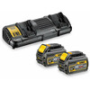 Akude ja laadija komplekt DeWalt DCB132T2, 18/54 V, 2x6.0 Ah