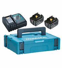 Akude ja laadija komplekt Makita 197624-2, 18 V, 2 x 5.0 Ah, Li-ion, Makpac