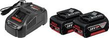 Akude ja laadija komplekt Bosch GBA 18V 2x5.0Ah + GAL 1880 CV, 1600A00B8J