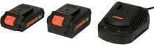 Laadimiskomplekt Toya Sthor 78262, 20 V, 4 Ah + 2 Ah, laadija