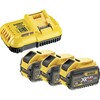 Akude ja laadija komplekt Dewalt DCB118X3, 18/54 V, 3 x 9 Ah