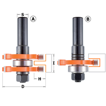 Keele- ja soontelõikurite komplekt CMT, 12 mm, 2 osa